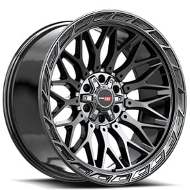 20" Vortek Off-Road VRP-503 Inferno Gloss Black Rims  