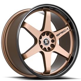 20" SPEC-1 Wheels SPT-33 Matte Bronze with Black Lip Rims 