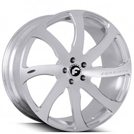 24" Forgiato Wheels Quattresimo-M Brushed Silver Forged Rims