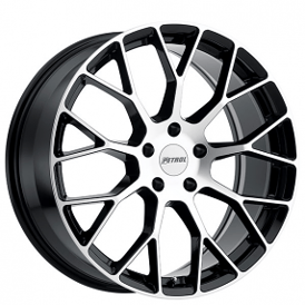 19" Petrol Wheels P2B Gloss Black with Machined Face Rims 