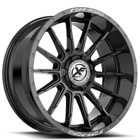22" XF Off-Road Wheels XF-247 Gloss Black Rims 