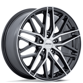20" Petrol Wheels PE004 P3E Gloss Gunmetal with Brushed Machined Face Rims