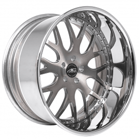 24" AC Forged Wheels ACF709 Double Dark Tint with Chrome Lip Three Piece Rims 