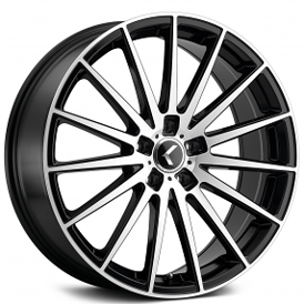 18" Kraze Wheels 191 Stunna Gloss Black Machined Rims