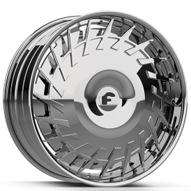 26" Forgiato Wheels K-1-Floater Chrome XL Floating Cap Forged Rims 
