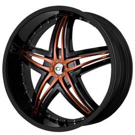 20" Diablo-Gianna Wheels Blitz Black with Custom Finish Inserts Rims