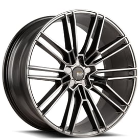20" Staggered Savini Wheels Black Di Forza BM18 Hyper Black Rims