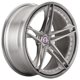 22" HRE Wheels S207 Frozen Dark Clear Center with Brushed Dark Clear Outer and Inner Forged Rims