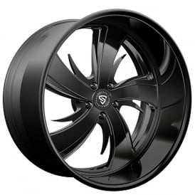 26" Snyper Forged Wheels Poison Full Black Monoblock Forged Rims 