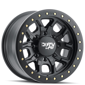 20" Dirty Life Wheels DT-1 9303 Matte Black with Simulated Beadlock Ring Off-Road Rims