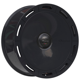 26" Giovanna Wheels AMUR Smooth Gloss Black Flow Formed Floating Cap Rims