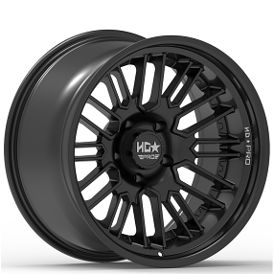 20" Luxxx HD Wheels LHD PRO6 Matte Black Face with Gloss Black Lip Off-Road Rims