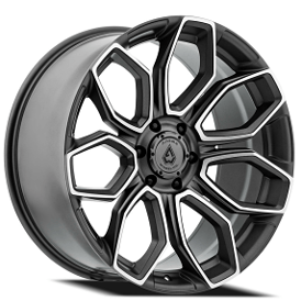 20" Arena Wheel Co A116 Cobra Textured Gunmetal Machined with Clear Coat Off-Road Rims 
