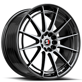 17" SPEC-1 Wheels SP-64 Gloss Black with Machined Rims 