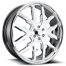 22" U.S. Mags Forged Wheels Stroke Six US717 Polished Tuckin Series Rims