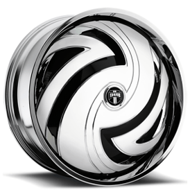 24" Dub Forged Wheels S733 Hurricayne Chrome Spinner Rims