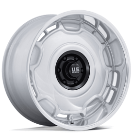 20" U.S. Mags Wheels Arlington UC146 Silver with Matte Black Center with Diamond Cut Lip Rims