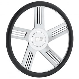 DUB Custom Steering Wheel Verve Brushed with Gloss Clear