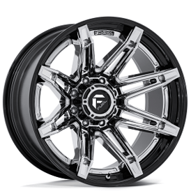 22" Fuel Wheels FC401 Brawl Chrome with Gloss Black Lip Off-Road Fusion Forged Rims