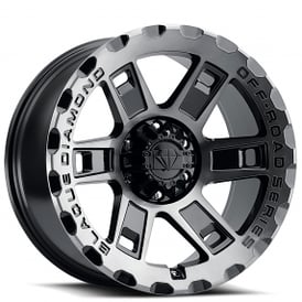 17" Blaque Diamond Wheels BD-O801 Gloss Black with Tinted Face Off-Road Rims