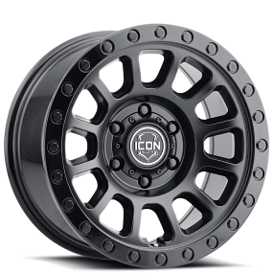 17" ICON Alloys Wheels Hulse Double Black Off-Road Rims
