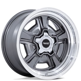22" American Racing Wheels Vintage VN517 Marauder Anthracite with Diamond Cut Lip Rims