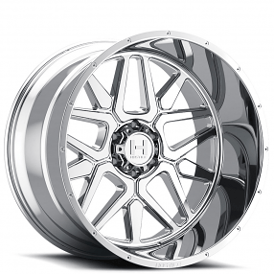 24" Hostile Wheels H128 Diablo Chrome Off-Road Rims