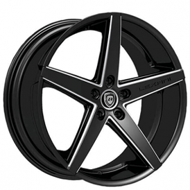 20" Lexani Wheels R-Four Black with CNC Accents Polaris Slingshot / 3-Wheeler Rims