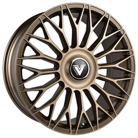 22" Vertini Wheels VL-1 Brushed Dual Bronze Floating Cap Flow Formed Rims 