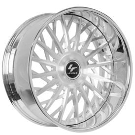 20" Lexani Forged Wheels Hustle-XL Brushed Silver Face with Chrome Lip Rims