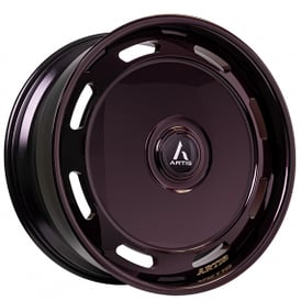 22" Staggered Artis Forged Wheels Triumph Custom Color Matching Burgundy XL Floating Cap Rims