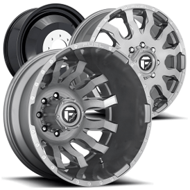 20" Fuel Wheels D693 Blitz Dually Platinum Off-Road Rims