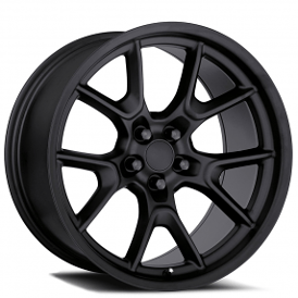 20" Dodge Anniversary Wheels FR 66F Satin Black OEM Replica Flow Form Rims