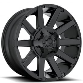 18" Fuel Wheels D437 Contra Matte Black Off-Road Rims