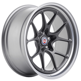 19" HRE Wheels 521 Satin Charcoal with Frozen Polished Clear Barrel Forged Rims