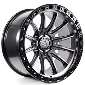 17" Arena Wheel Co A103 Mission Gunmetal Center with Satin Black Lip 6-Lug Off-Road Rims 