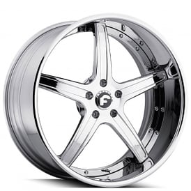 22" Staggered Forgiato Wheels Aggio-B Chrome Forged Rims