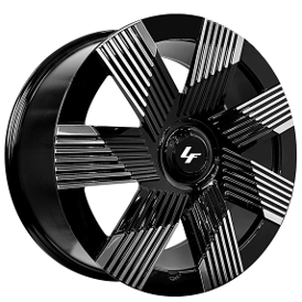 22" Lexani Forged Wheels M-Royal Gloss Black Milled Monoblock Forged Rims