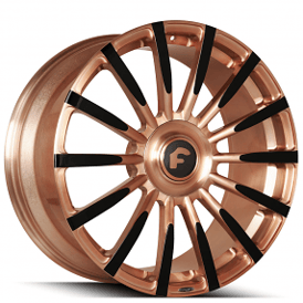 20" Forgiato Wheels Piatto-M Brushed Satin Copper with Black Tips XL Floating Cap Forged Rims