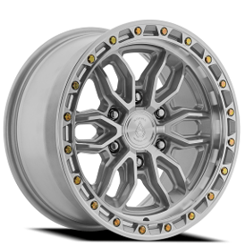 17" Arena Wheel Co A137 Pursuit Gloss Silver Machined 6-Lug Off-Road Rims 