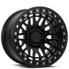 17" Lock Off-Road Wheels Invader Beadlock Forged Matte Black Rims