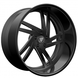 22" Snyper Forged Wheels Torino Full Black Monoblock Forged Rims 