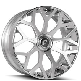 20" Forgiato Wheels Drea-ECL Brushed Silver with Chrome Lip Forged XL Floating Caps Forged Rims 