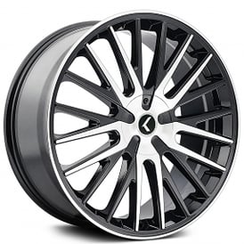 18" Kraze Wheels 185 Double Down Black Machined Rims