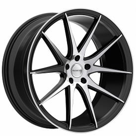 20" Ravetti Wheels M11 Satin Black with Machined Face Rims