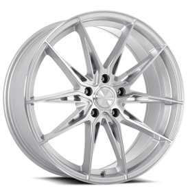 18" Katana Racing Wheels KR10 Gloss Silver with Machined Face Rims