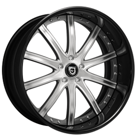 20" Lexani Forged Wheels LF-709 Brushed Silver Face with Black Lip Rims