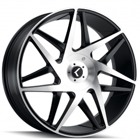 20" Kraze Wheels 192 Phase Gloss Black Machined Rims