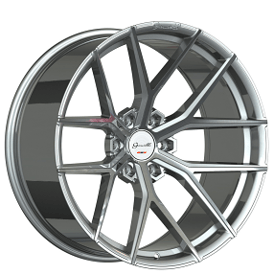 22" Gianelle Wheels Astra 6 Gloss Silver Machined Flow Formed Off-Road Rims