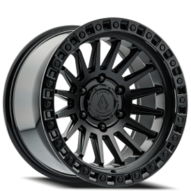 20" Arena Wheel Co A101 Mesa Satin Black Center with Gloss Black Lip Off-Road Rims  